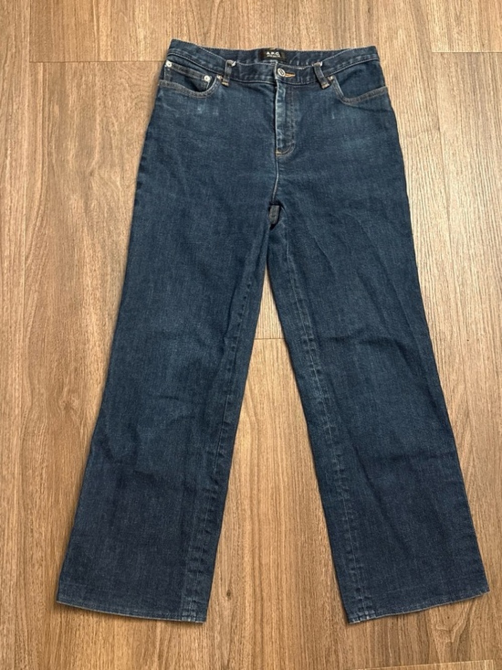 A.P.C. Women's Dark Blue Straight wide -Leg Jeans “Jean sailor” size 29